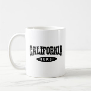 California nurse black text nurses week gift coffee mug
