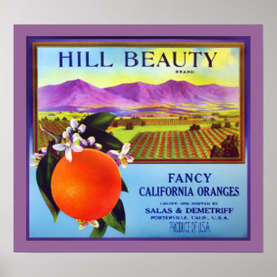 California Oranges Fruit Advertisement Print