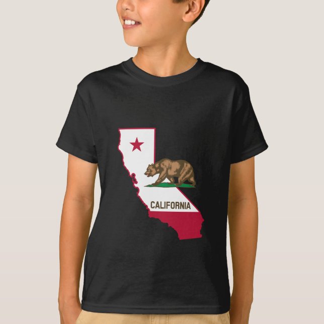 California Outline and Flag T-Shirt (Front)
