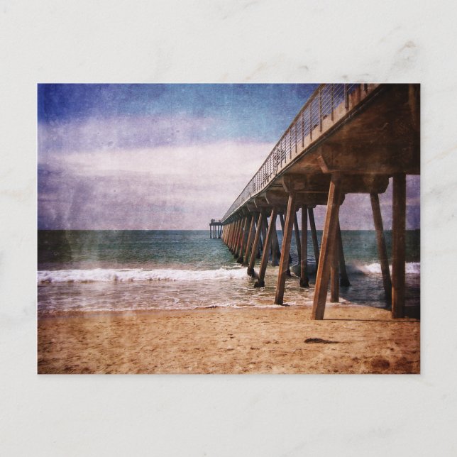 California Pacific Ocean Pier Postcard (Front)