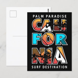 California Palm Paradise: A Surf Lover’s Dream Postcard