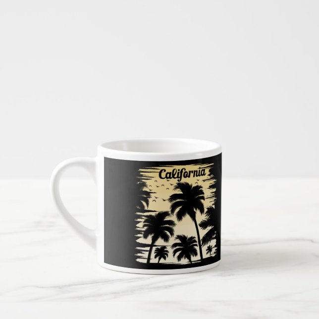 California Palm Tree Espresso Cup (Left)