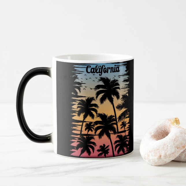 California Palm Tree Magic Mug (With Donut)