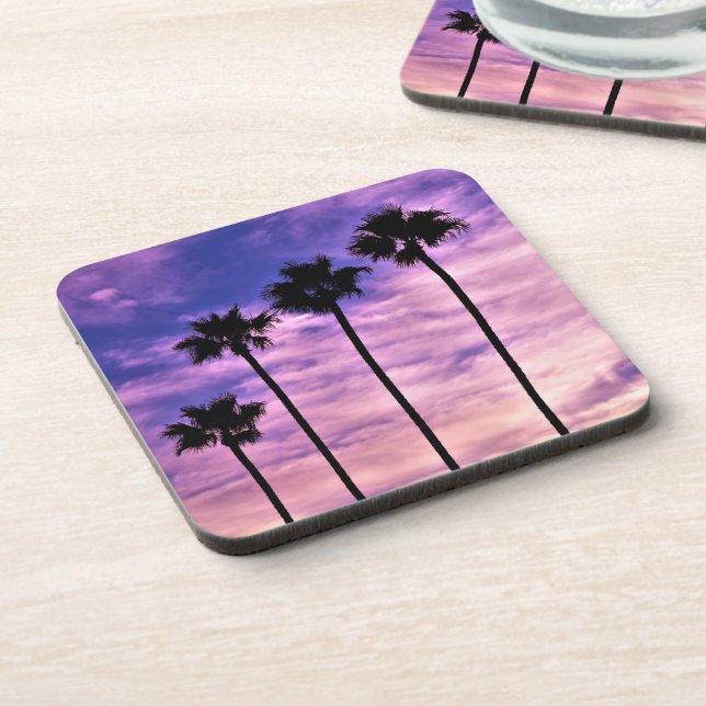 California Palm Tree Sunset Coaster (Left Side)