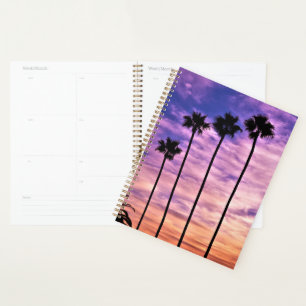 California Palm Tree Sunset Planner