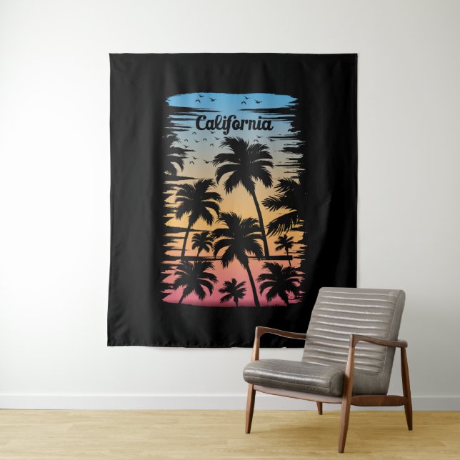 California Palm Tree Tapestry (In Situ)