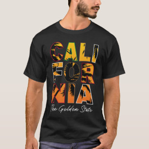 California Palm Trees Filled Letters T-Shirt