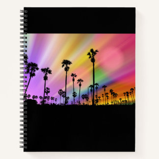 California Palms & Colourful Sky Notebook