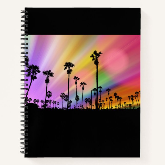California Palms & Colourful Sky Notebook (Front)