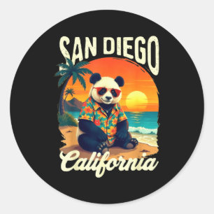 California Panda Zoo San Diego New Year 2025 Famil Classic Round Sticker