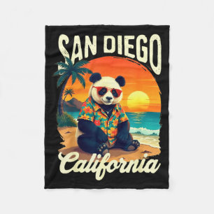 California Panda Zoo San Diego New Year 2025 Famil Fleece Blanket