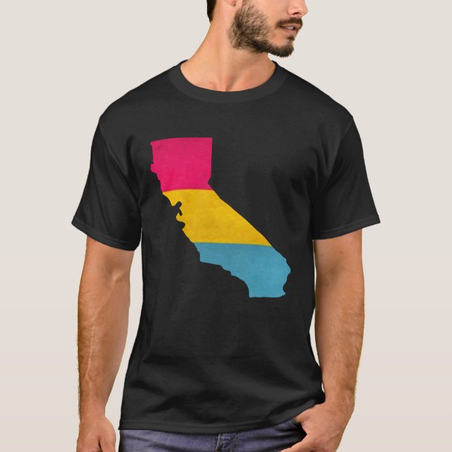 California Pansexual Flag T-Shirt (Front)