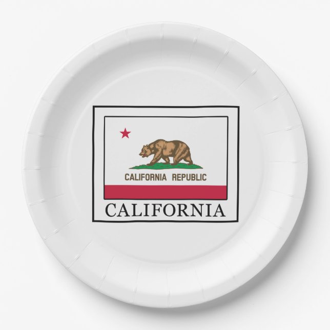 California Paper Plate (Front)