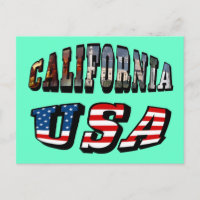 California Picture and USA Flag Text