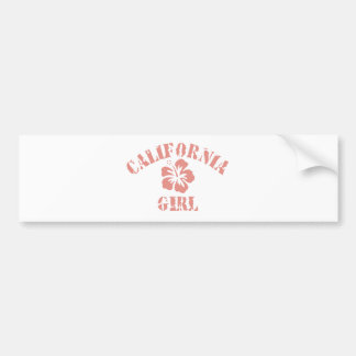 California Pink Girl Bumper Sticker