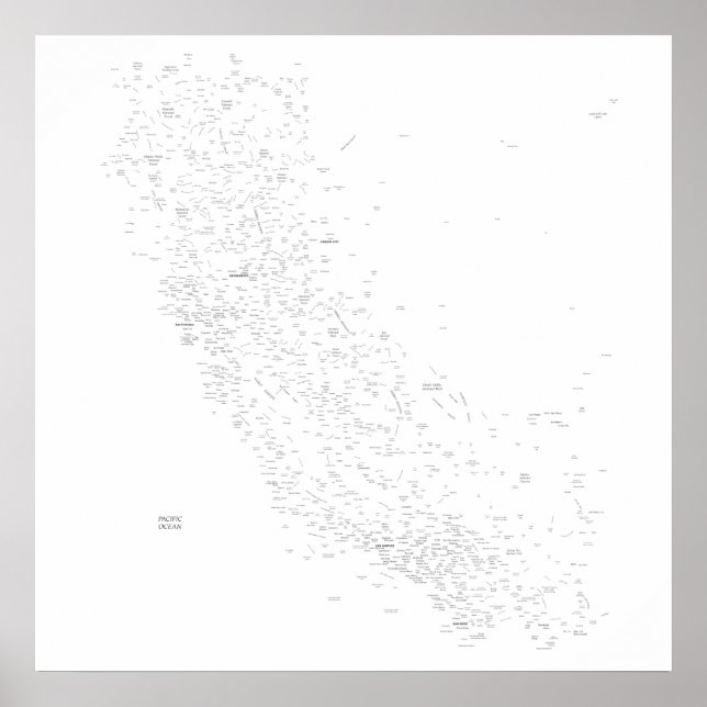 California places map poster (Front)