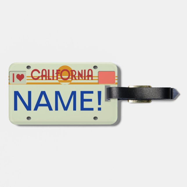 California Plate Luggage Tag (Back Horizontal)