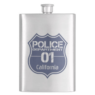 California Police Department Shield 01 Hip Flask