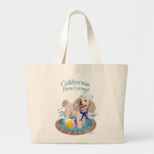 California Poodle Large Tote Bag