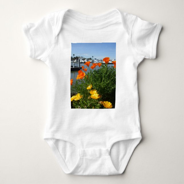 California Poppies Baby Bodysuit (Front)