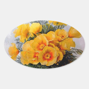 "California Poppies" by Paul de Longpre - Sticker
