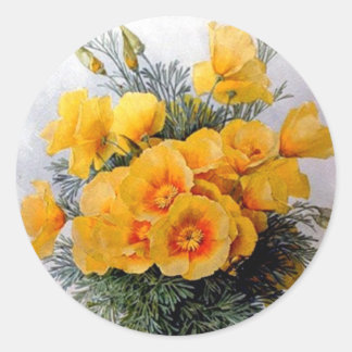 "California Poppies" by Paul de Longpre - Sticker