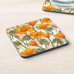 California poppies coaster