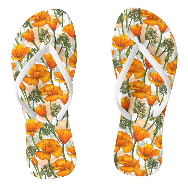 California poppies jandals (Footbed)