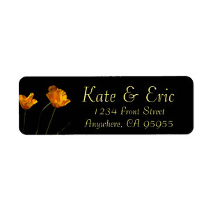 California Poppies Return Address Label