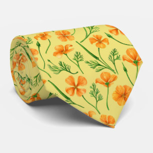 California poppies, summertime flowers, orange wil tie