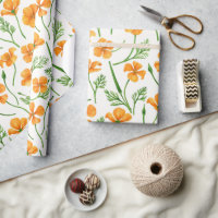 California poppies, summertime flowers, orange wil