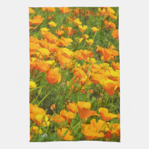 California Poppies Tea Towel