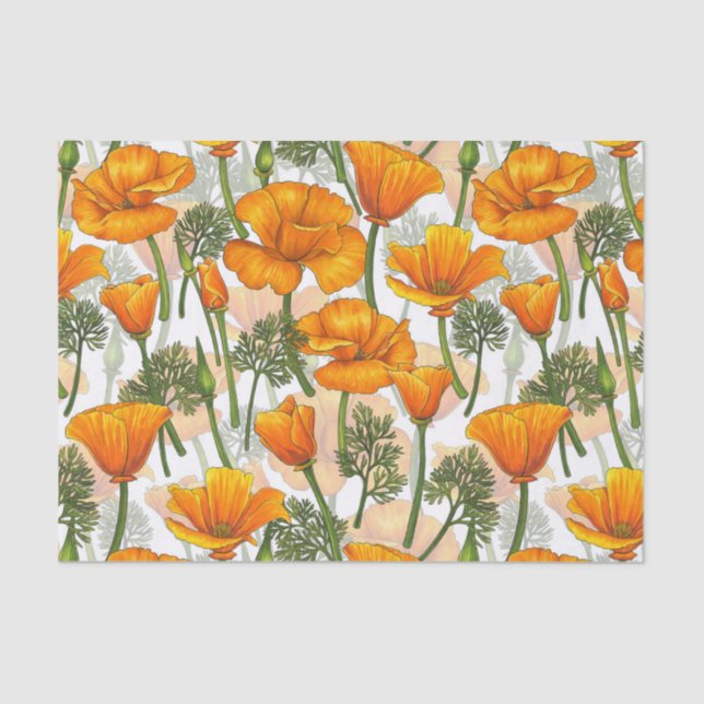 California poppies tissue paper (Front)
