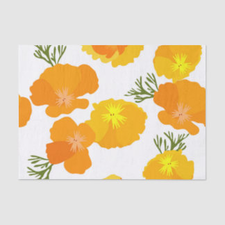 California Poppies Tissue Paper. Paper