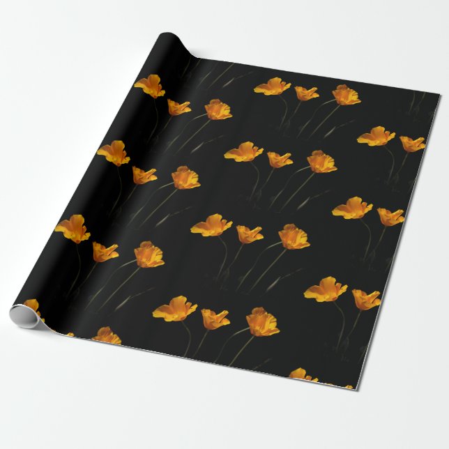 California Poppies Wrapping paper (Unrolled)