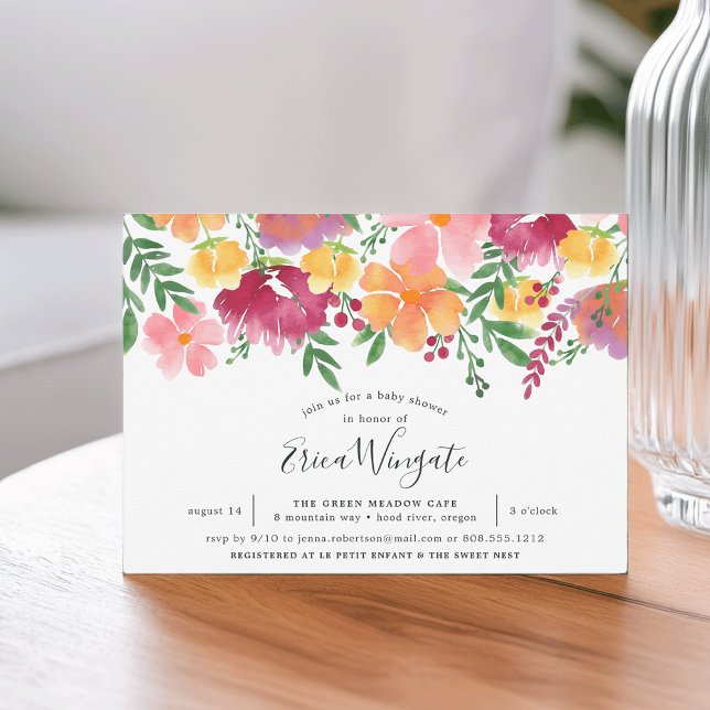 California Poppy Baby Shower Invitation (Creator Uploaded)