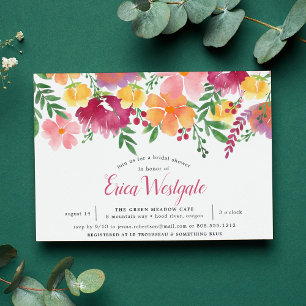 California Poppy   Bridal Shower Invitation