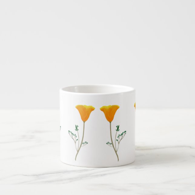 California Poppy Espresso Mug (Front)