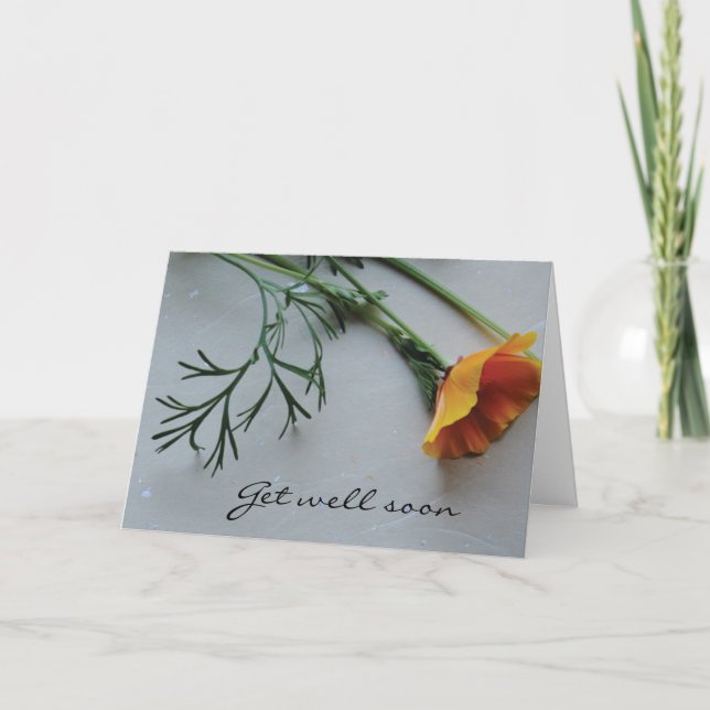 California poppy get well card (Front)