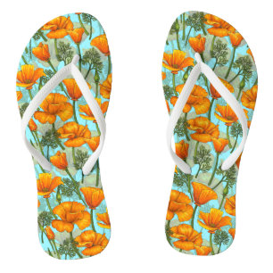 California poppy jandals