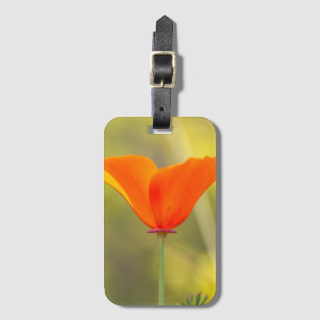California Poppy Luggage Tag (Front Vertical)