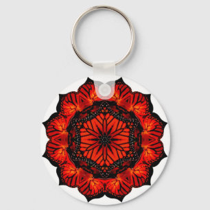 California poppy & Monarch - Keychain