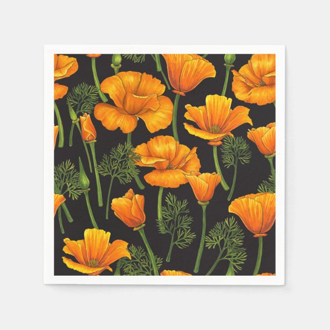 California poppy napkin (Front)