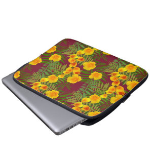 California Poppy Sunshine Laptop Sleeve