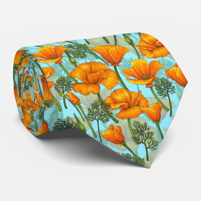 California poppy tie (Rolled)