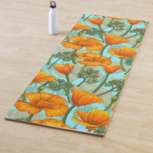 California poppy yoga mat