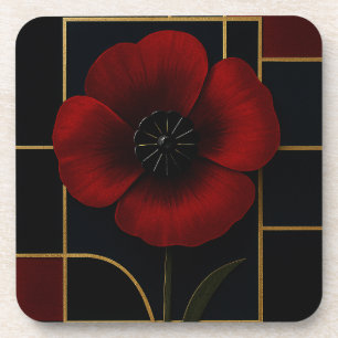 California PoppyHard plastic coaster