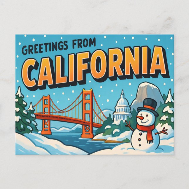 CALIFORNIA Postcard (Front)