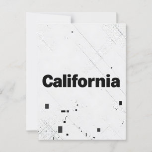 California Postcard – Bold Centred Typography