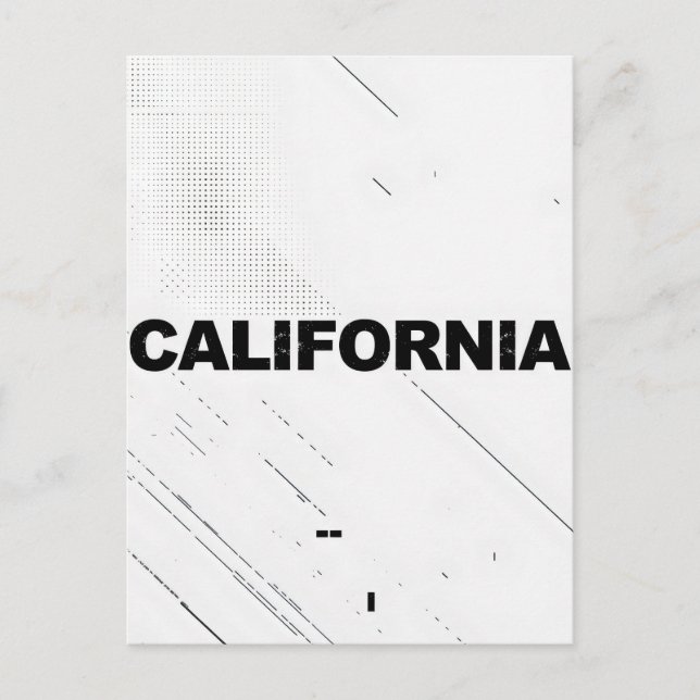 California Postcard – Bold Centred Typography (Front)